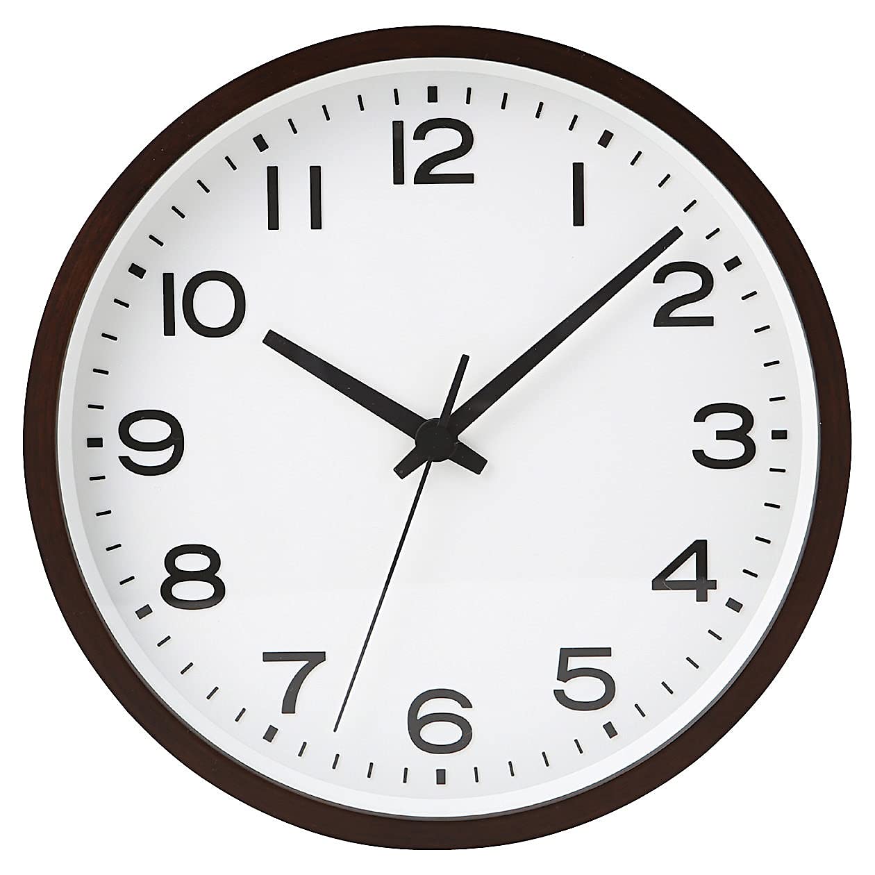 新品★無印良品 アナログ時計・大　掛時計・ブナ材 ダークブラウン 掛け時計 木目 Amazon.co.jp: 無印良品 アナログ時計・大 ブナ材 ダークブラウン MJ